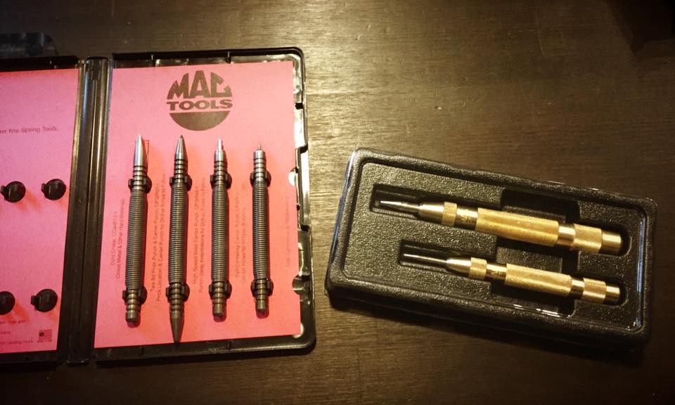 MAC TOOLS（マックツールズ） 5インチオートマチックセンターポンチ CP50、4Pcs.ハンマーレスポンチセット CPS996