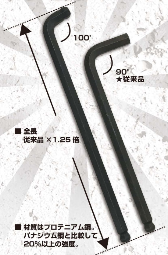 MAC TOOLS（マックツールズ）MAC TOOLS（マックツールズ） 9Pc.メトリック スタッビー ダブルボールヘックスキーレンチ SHKML9SDB