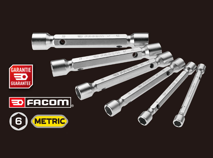 FACOM（ファコム）：6Pc.メトリック ダブルエンドソケットレンチセット 8-19mm